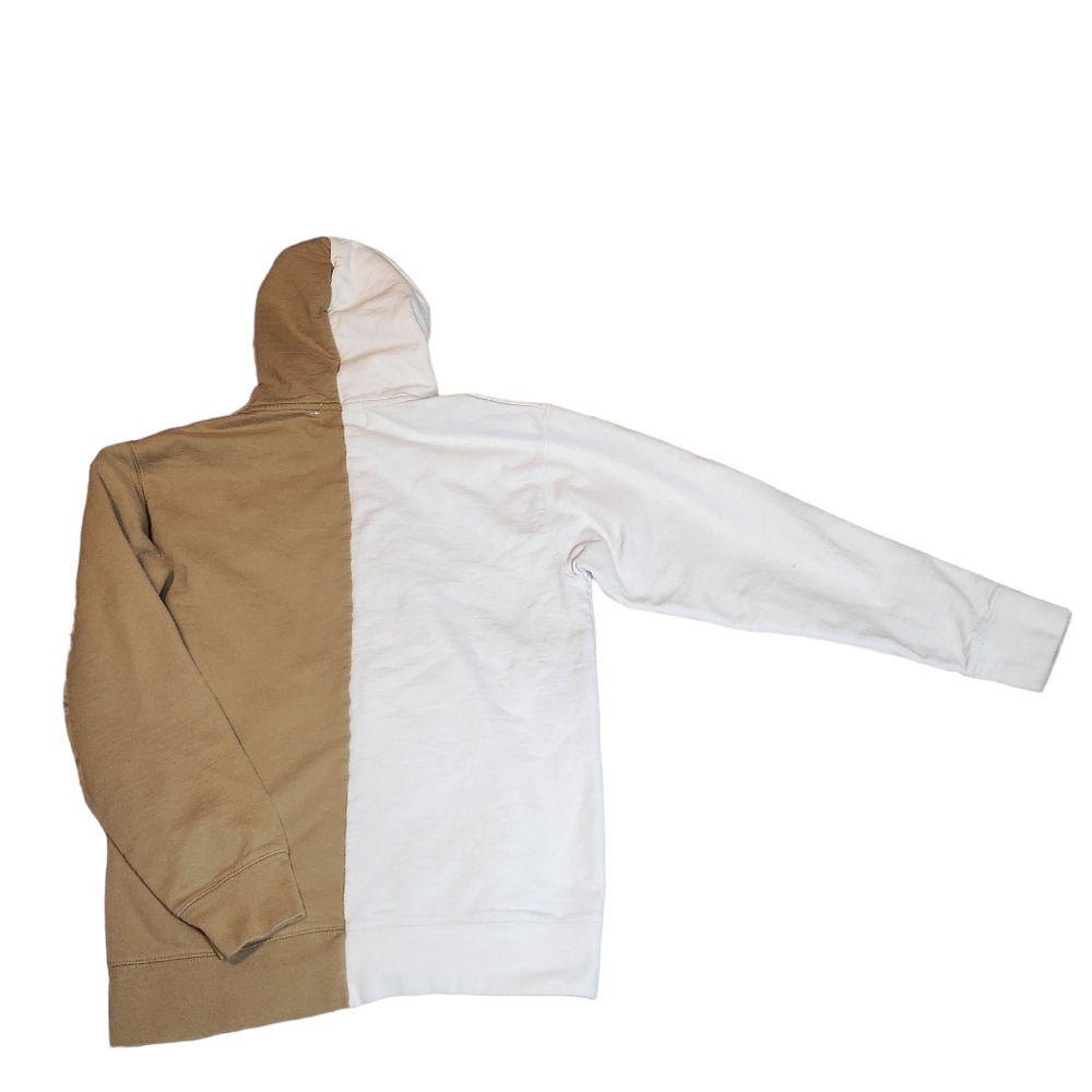 Unxpected UNX Men's White& Tan Hoodie Size Medium A29 - Picture 2 of 10